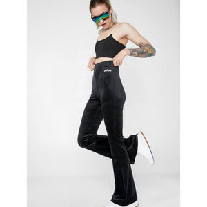 fila tonia velour flare track pants